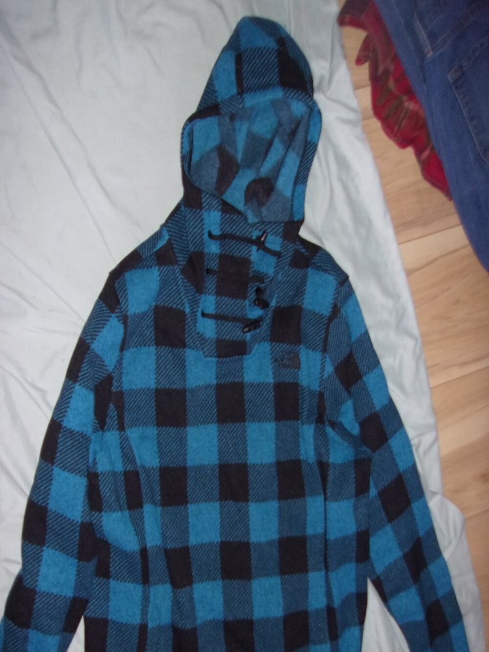 the North Face womens size extra large blue sweatshirt coat fleece gorpcore